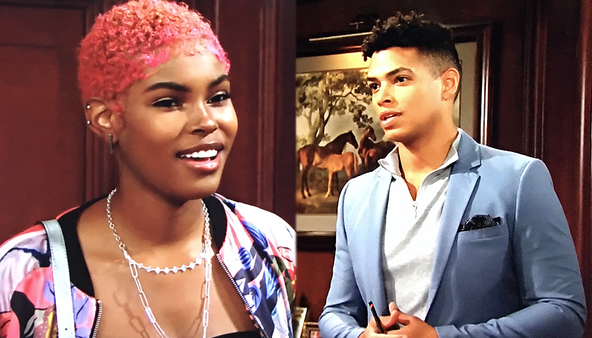 Bold And The Beautiful Scoop: Paris Buckingham Meets Zende Forrester