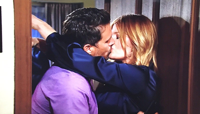 Young And The Restless: Phyllis Summers And Nick Newman Kiss