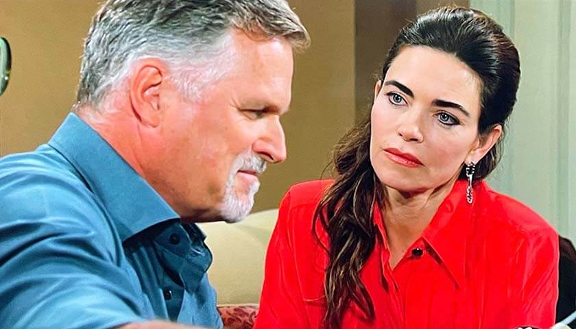 Y&R Scoop: Victoria Newman's Face Changes As Ashland Locke Talks About Their Plans