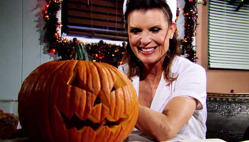Bold And The Beautiful Scoop: Sheila Carves A Pumpkin