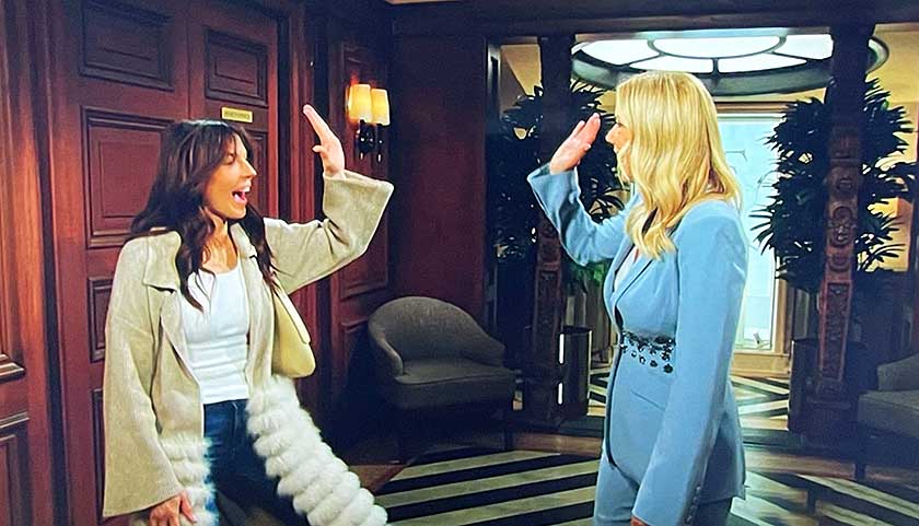 B&B Scoop: Taylor and Brooke high five each other