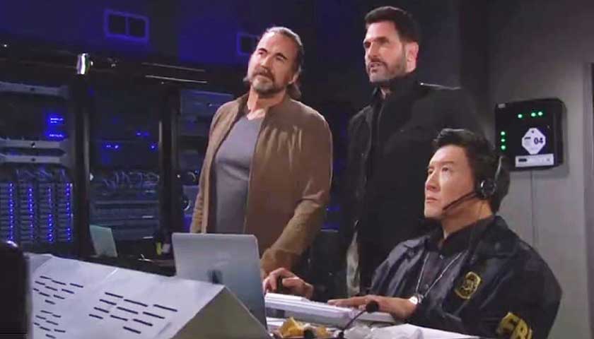 Bold And The Beautiful Scoop: Ridge and Bill watch Sheila on monitors