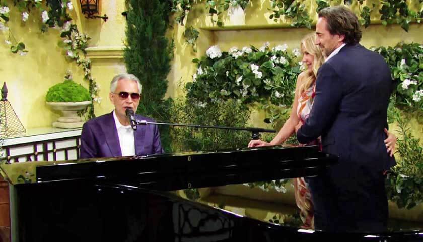 Bold And The Beautiful: Andrea Bocelli performs for Brooke and Ridge
