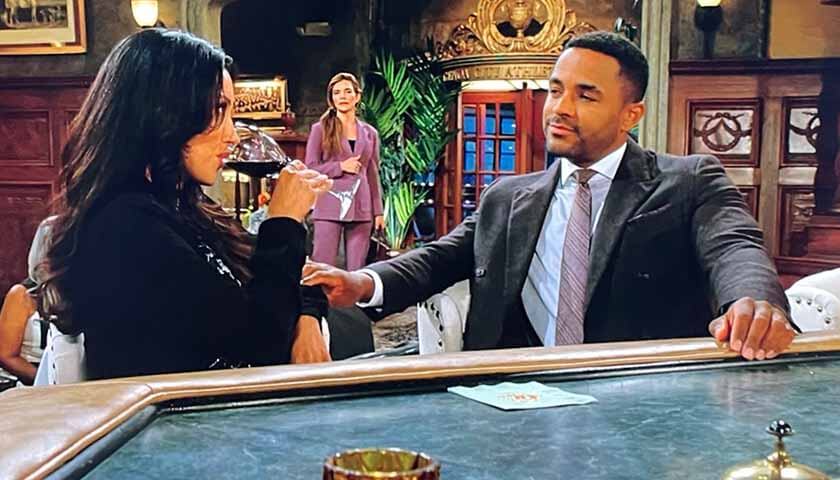 Young And The Restless: Victoria watches Nate with Audra