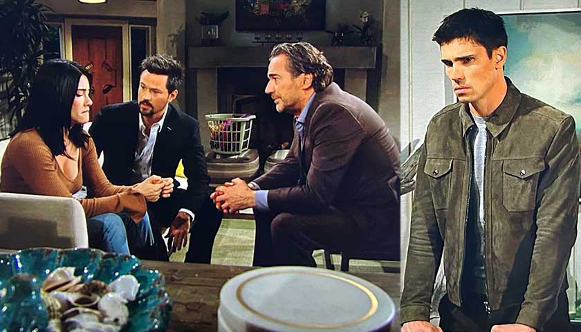 Bold And The Beautiful: An angry Finn watches Ridge and Thomas comfort Steffy