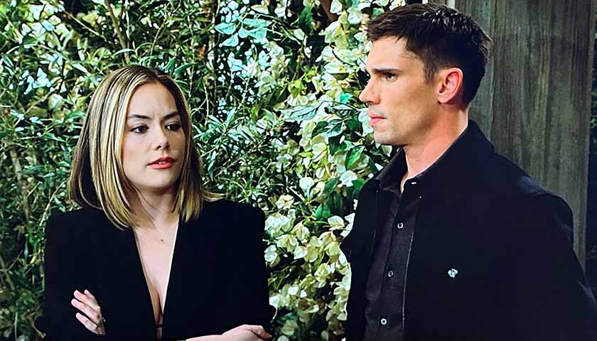 Bold And The Beautiful: Hope and Finn at Sheila's memorial