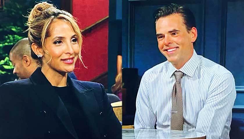 Young And The Restless: Lily and Billy smile at each other